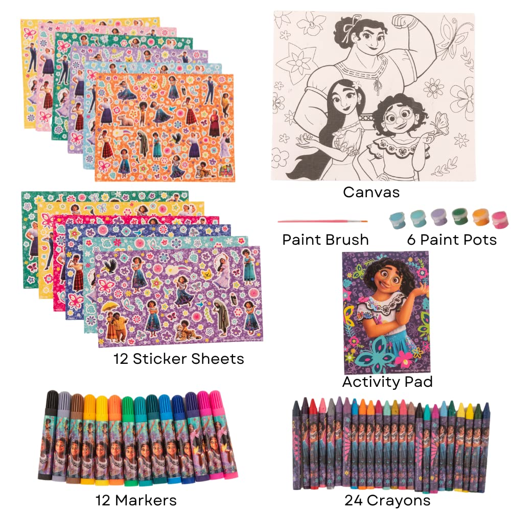 Disney Encanto Creative Coloring Canvas Painting And Activity Set For Kids, 1000+ Pcs