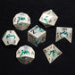 HNCCESG Metal DND Dice Set,Blue Dragon Heavy Metal Dice Set D&D,Dungeons and Dragon TTRPG Role Playing Table Games(Sliver Green