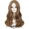 M3Gan Wigs For Kids Girls Long Curly Brown Kids' Creepy Cosplay Wig Child Long Wave Middle Part M3Gan Wig With Hair Net For Toll