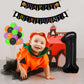 Halloween 1St Birthday Decorations For Boys /Girls-Black Orange Purple Green Halloween Balloons With 40Inch Black 1 Balloon And