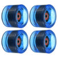 PATIKIL 70mm 78A Longboard Wheels with Red ABEC9 Bearings, 4 Pack Soft Cruiser Wheels Street Wheels for Skateboards Skateboard 