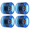 PATIKIL 70mm 78A Longboard Wheels with Red ABEC9 Bearings, 4 Pack Soft Cruiser Wheels Street Wheels for Skateboards Skateboard 