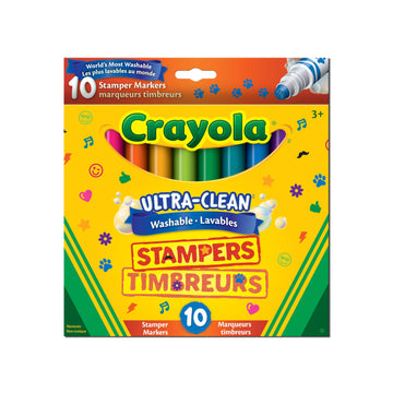 Crayola Ultra- Clean Washable Stampers Markers, 10Pc/Package