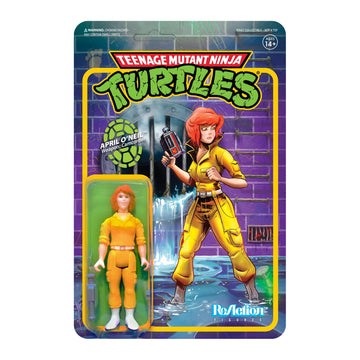 Super7 Teenage Mutant Ninja Turtles April Oneil 3.75 in Reaction Figure