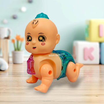 Rishi Quality Musical Baby Crawling Toy For Kids With 3D Flashing Lights & Sound Toys Plastic For Babies Early Learning Musical 