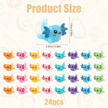64Pcs Mini Axolotl Figures, Little Resin Axolotl Miniature Axolotl Charms Tiny Small Animal Figurines Ornament Toy For Diy Craft