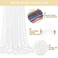 YAXINRUI 24 PCS White Mardi Gras Beads, 33'' White Bead Necklaces Party Costume Necklace Round Parade Throw Beads in Bulk for Ma