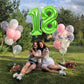Toniful 40 Inch Large Green Numbers Balloons Number 18 Digital 18 Helium Balloons, Foil Mylar Big Number Balloons For Birthday P