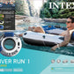 Intex River Run 1 Inflatable Floating Lounge: Pool Floats With 220Lb Capacity – Comfortable Backrest – Built-In Cup Holders – 4 Pack, Color May Vary