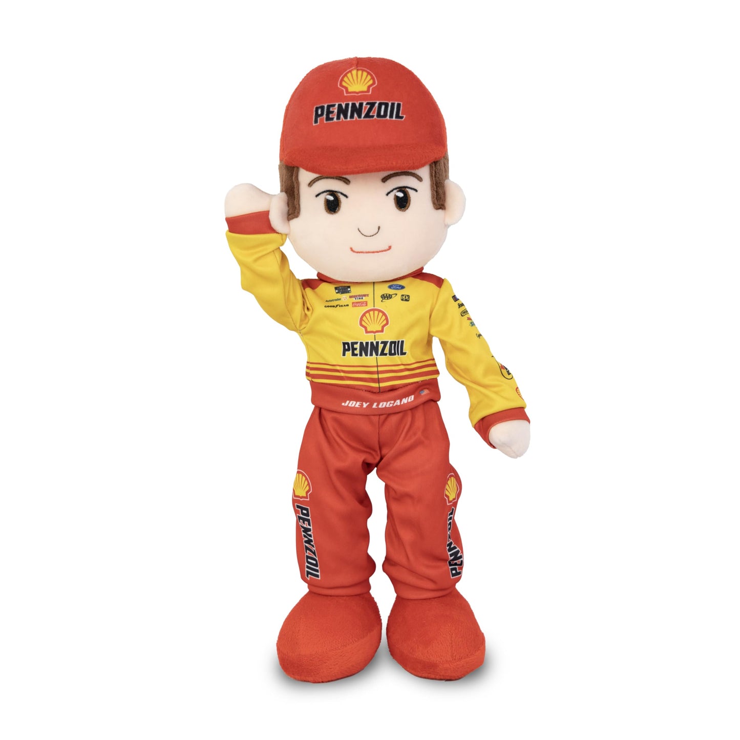 Playtime By Eimmie Plushible Nascar Collectible, Team Penske Joey Logano Plush Figure, 14-Inch Racing Rag Doll For All Ages - Quality Materials, Plush Rag Baby Doll