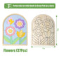 Lasoba Kids Puzzles - Wooden Color Shapes Puzzles For Toddlers Ages 3-6, Montessori Toys, Great Gifts For 3+ Year Olds (Flowers)