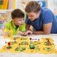 Xazastov Plastic Floor Puzzles For Kids Ages 3-5, Puzzle Track Car Play Set, Educational Montessori Toys For 3 4 5 6 Year Old Bo