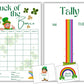 Bunco St. Patricks Day Bunco Theme Set. It'S Bunco Time! Themed Bunco Game Kit Includes Score Sheet, Tally Sheet, Ghost Player,