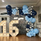 Bezente Giant Navy Blue Balloons - 36 Inch Jumbo Latex - 8 Pack for Baby Showers, Graduations, Weddings, and Parties