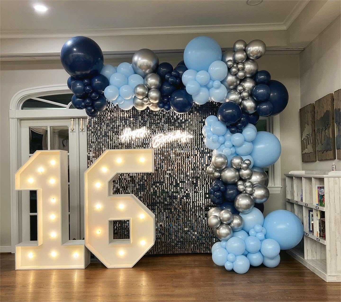 Bezente Giant Navy Blue Balloons - 36 Inch Jumbo Latex - 8 Pack for Baby Showers, Graduations, Weddings, and Parties