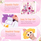Faccito Princess Party Games Pin The Flag on The Castle Birthday Pin Games Set Include Pink Castle Poster 24 Flag Stickers 2 Bli