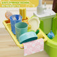 Wee Wonders 3 In 1 Play Sink With Running Water, Play Kitchen Sink Toy With Electric Faucet/Play Food/Pool Toys/Fishing Game, Pr