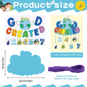 Yeaqee 30 Sets 7 Days of Creation Sunday School Crafts Make Your Own Bible Crafts Sunday School and Religious Craft for Toddler