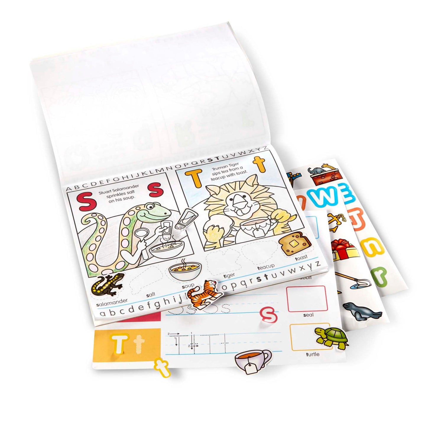 Melissa & Doug Alphabet Activity Sticker Pad - 250+ Stickers, Multi-color, 14.05"x11.05"x0.2", FSC Certified, Model 8563