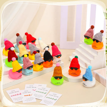 Liliful 60 Set Employee Appreciation Gift Bulk For Coworker Inspirational Mini Rubber Ducks With Glasses You Are Awesome Sign Yo