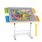 Fanwer Adjustable Puzzle Table - 35"x26", Grey Wood, 1500 Piece, with Drawers, Angle & Height Adjustable for Adults & Kids