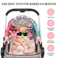 Koty Baby Stroller Arch Toy - Car Seat Toys for Babies 0-6 Months,Activity Arch Toy with Play Accessories, Sensory Travel Crib B