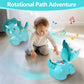iPlay, iLearn Dinosaur Baby Musical Toy - Large Green Plastic Infant Crawling Toy for 0-2 Years, Model 0320
