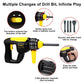 Deejoy Tool Set with Tool Box & Electronic Toy Drill, Pretend Play Kids Construction Kits for Kids Ages 3-5 Years Old, Toddler B