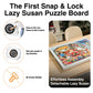 Welgee Rotating Puzzle Board With Drawers 1000 Pieces,Upgraded Lazy Susan Spinning Jigsaw Puzzle Organizer Table (31''X 23'') Wi