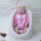 Aisite Full Silicone Baby Doll Girl With Drink And Pee - 18 Inch Realistic Reborn Baby Dolls Silicone Full Body Baby, Birthday Gifts For Girls And Boys Age 6+