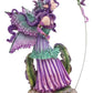 Ebros Amy Brown Pixie Gossip Enchanted Elf Fairy Fae Damsel With Indigo Purple Nymph Dragonfly Statue 7.5' Tall Fantasy Mythical Faery Garden Magic Collectible Figurine Fairies Pixies Nymphs Decor