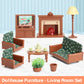 Dollhouse Furniture Set For Kids Toys Miniature Doll House Accessories Pretend Play Toys For Boys Girls & Toddlers Age 3+ With Living Room