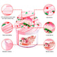 2 Pack Dual Colored Butter Slime Kit,Peach Slime,Avocado Fruit Slime,Non Sticky,Super Soft Sludge Toy,Birthday Gifts For Kids 4-