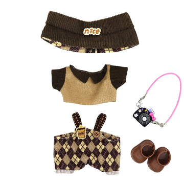 17Cm Doll Clothes Set, Luxury Chic Handmade Dolls Outfit With Dolls Camera Shoes, Dress Up Unique Style Cute Nice Hat Clothes Ac