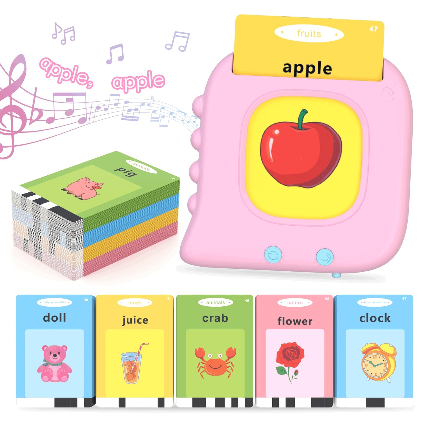 Toddler Toys Gifts For 1 2 3 4 5 Year Old Girls, Talking Flash Cards With 224 Sight Words, Autism Sensory Toys For Autistic Children, Learning Educational Toys, Montessori Toys, Birthday Gift Idea