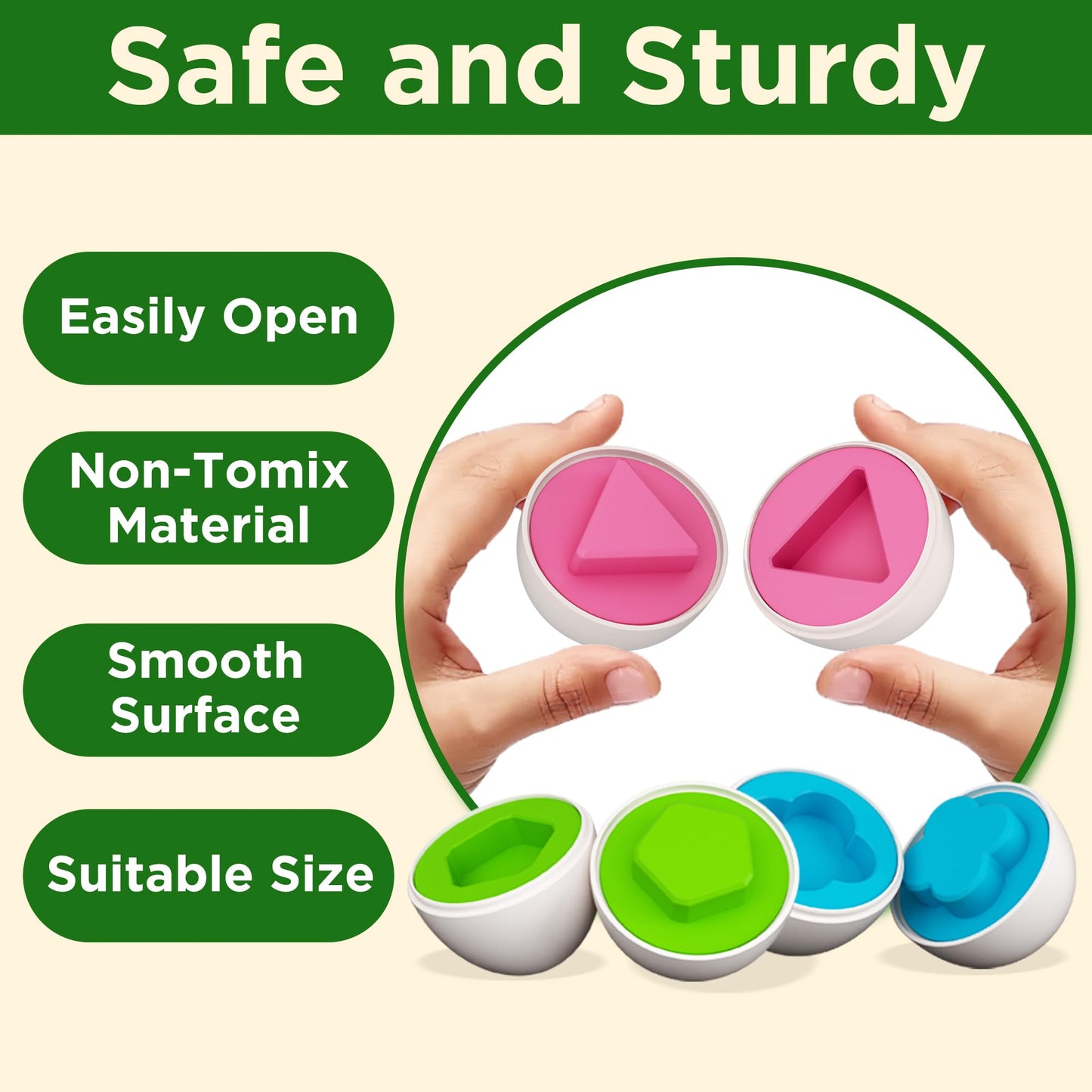 iPlay, iLearn Toddler Matching Eggs - Educational Dinosaur Shape Sorter Toy for 18 Month to 4 Year Olds - Colorful Plastic Montessori Gift