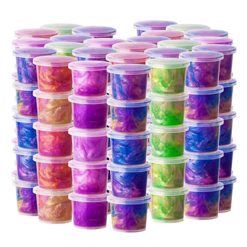 Fervfes 48 Packs Unicorn Galaxy Slime, Colorful Sludgy Gooey Fidget Galaxy Slime Kit For Sensory And Tactile Stimulation, Prize,