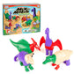 Magnetic Mix Or Match Dinosaurs Toy Play Set, 12 Pieces