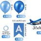 31Inch Large Airplane Blue Party Decoration Airplane Balloon Birthday Party Supplies (14Pcs Airplane Set)