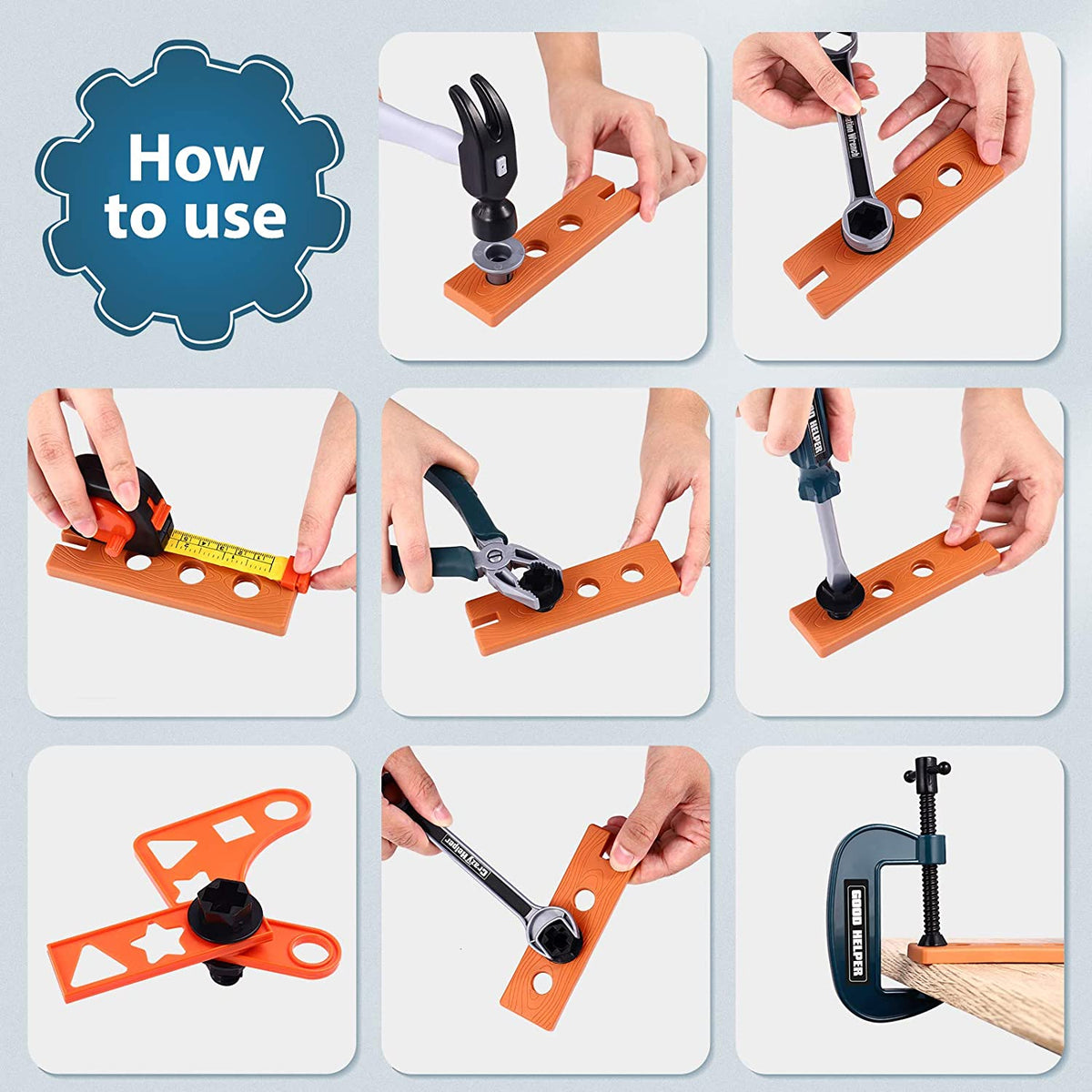 Junior Builder Adventure Workshop with Electric Drill and 43 Piece Tool Set