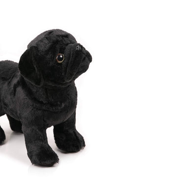 Boni 12.5 Inch Black Pug Stuffed Animal, Pug Plush Dog Stuffed Animals