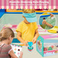 Ice Cream Counter Playset for Kids, Ice Cream Shop Toys, Pretend Play Toys, Play Food Scoop and Serve, Toddler Girls and Boys Ag
