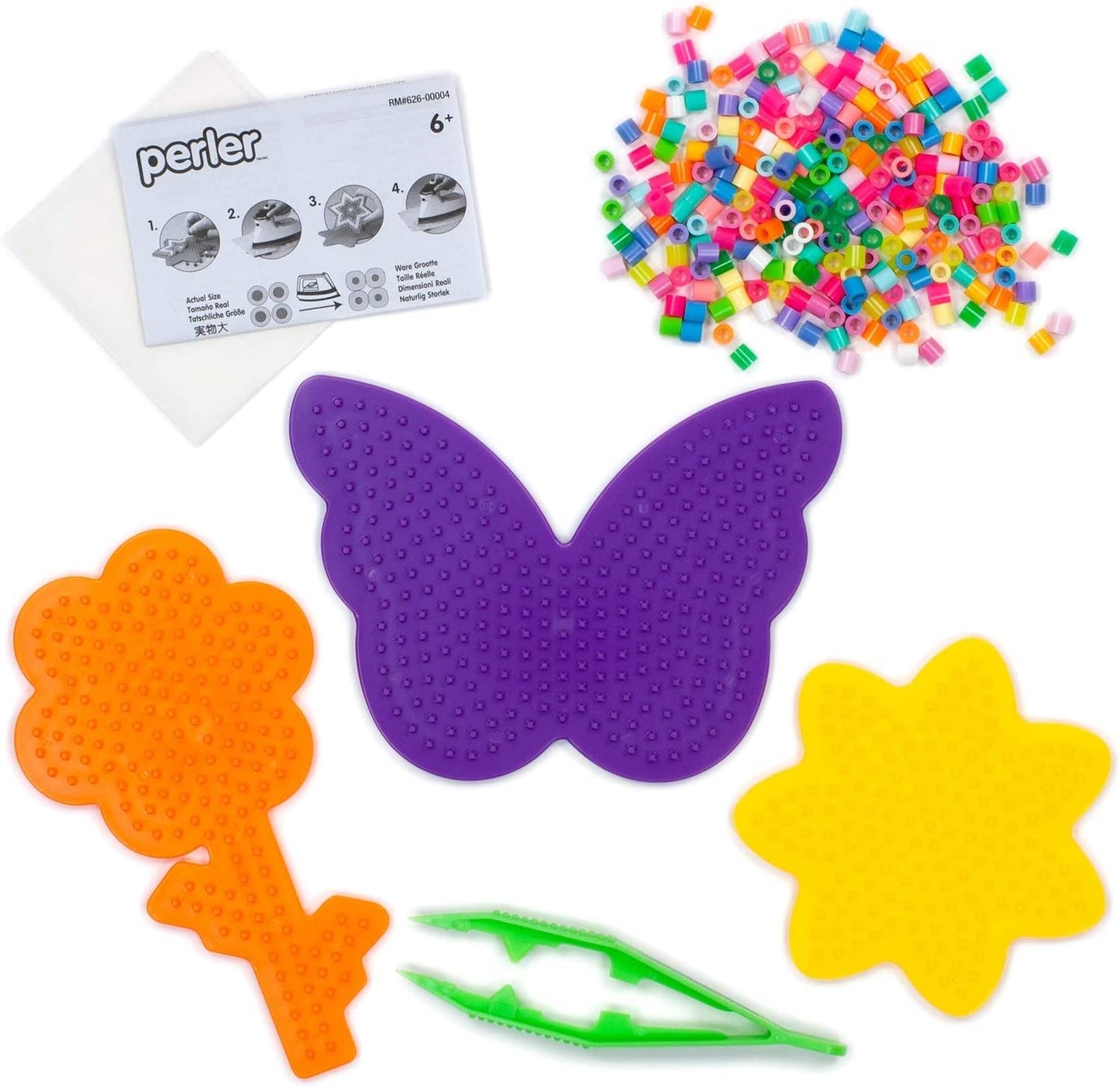Perler Fuse Bead Bucket, 5500 pcs, Multicolor, Model 42789, Paper Material