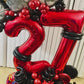 Red 7 Balloon, Number Balloon 40 Inch, Red Party Decorations, 7Th Balloon Number, Red Seven Iron Man Ladybug Spiderman Birthday