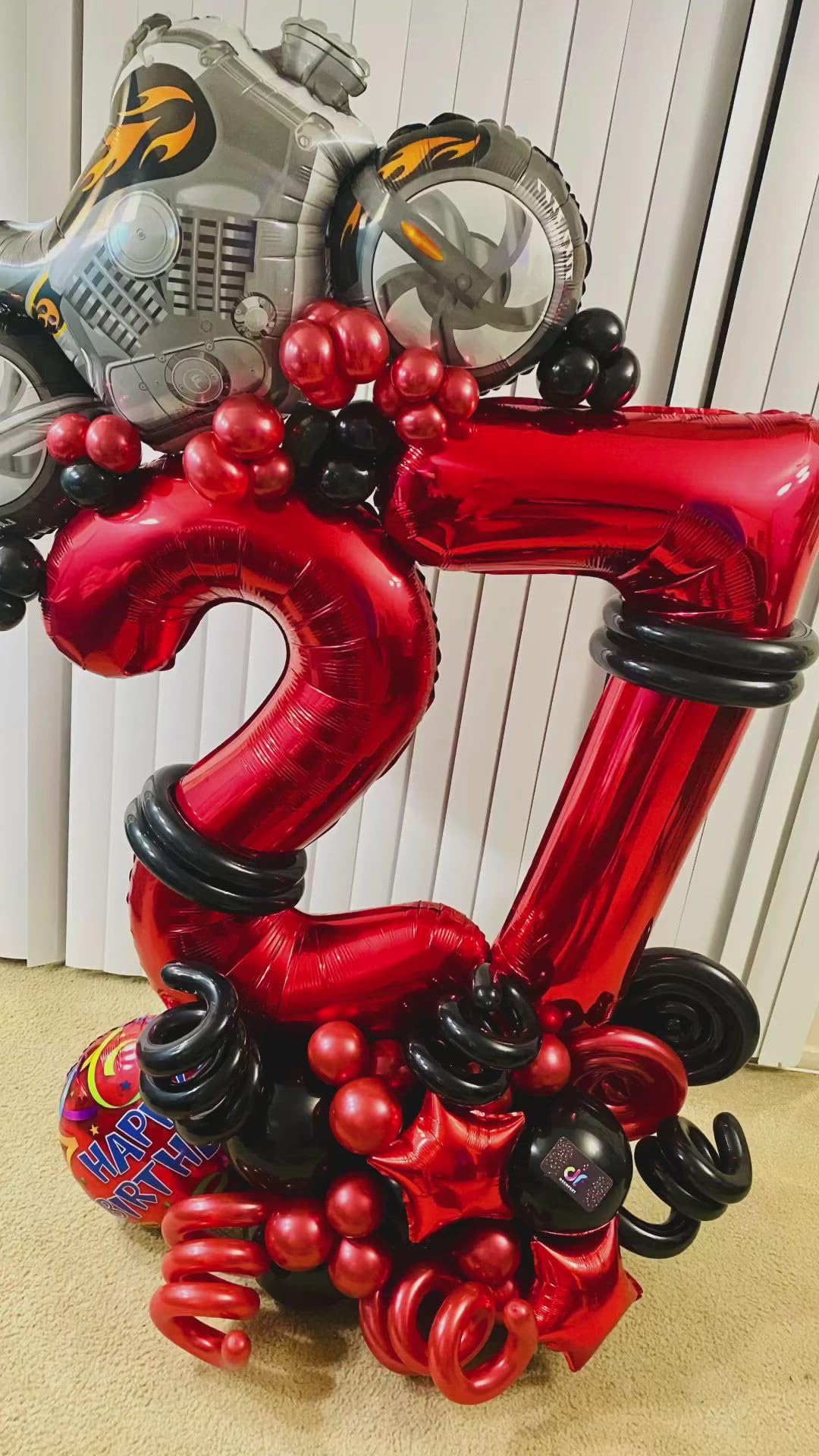 Red 7 Balloon, Number Balloon 40 Inch, Red Party Decorations, 7Th Balloon Number, Red Seven Iron Man Ladybug Spiderman Birthday