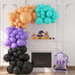 House Of Party Halloween Balloon Arch Kit - 18/12/10/5 Inch Black Purple Orange And Teal Balloons With Large Gravestone Foil Bal