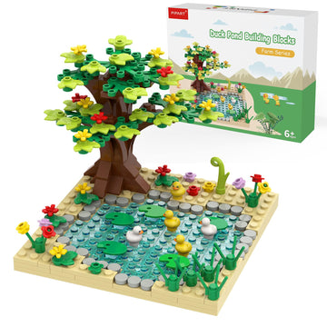 Pipart Farm Animal Duck Pond Building Set, Moc Accessories Bricks Animal Building Toy Set For Kids, Girls And Boys Age 6+ (246 P