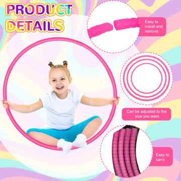 Poen 10 Pcs Exercise Hoop Adjustable Detachable Plastic Toy Hoop Colored Hoop Circles Playground Toys For Gymnastics Games Dog A