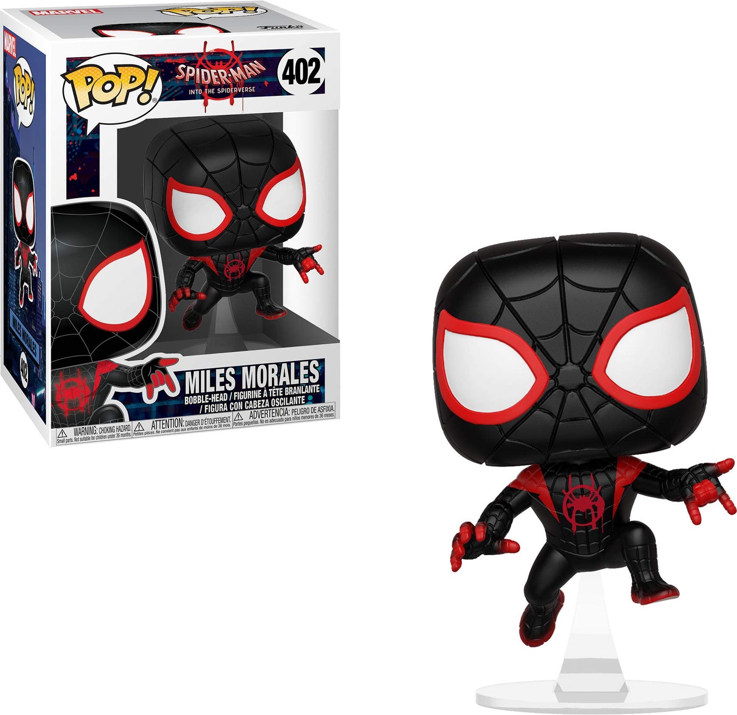 Funko Pop Marvel Animated Spider-Man Collectible Figure, Multicolor, Model 33977, Standard Size, Plastic Material