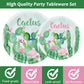 96 Pcs Cactus Plates And Napkins Party Supplies Boho Birthday Tableware Set Floral Cactus Party Decorations Favors For Watercolo